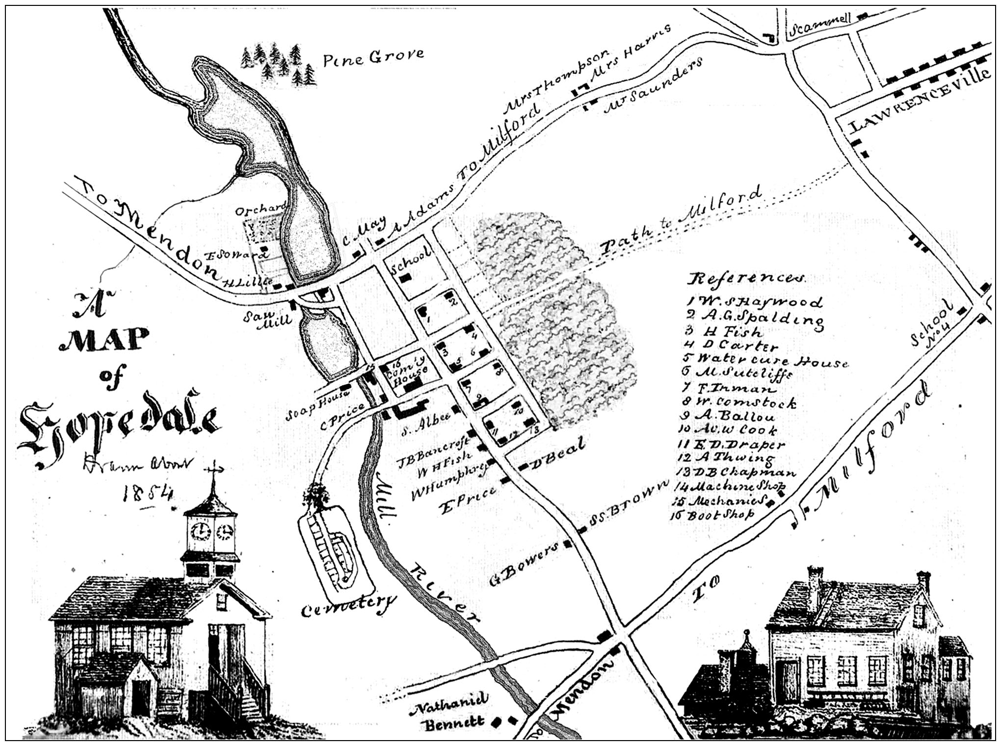 Map of Hopedale